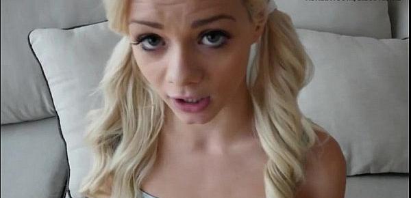  Skinny blonde stepsis Elsa Jean banged